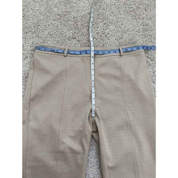 J. Mclaughlin Tan Deanne Straight Leg Split Leg Hem Pants 14 Quiet Luxury Office - Picture 9 of 10